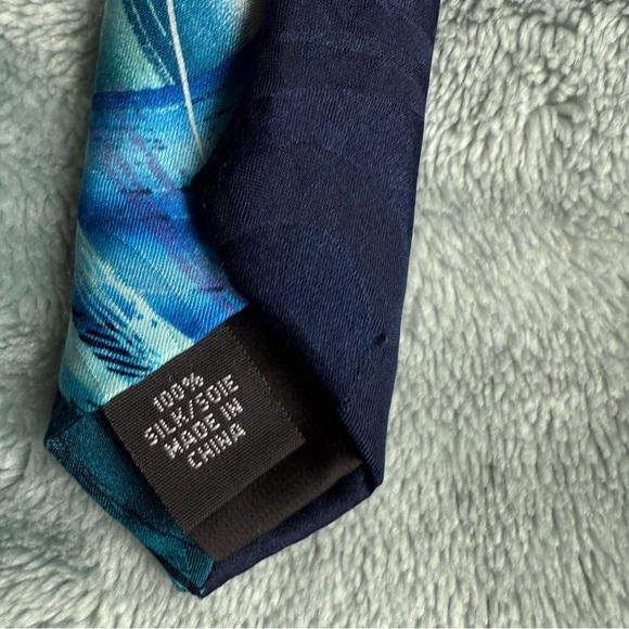 J.Garcia snake in juggling show collectors Blue and Black Abstract Tie 100% silk - Picture 3 of 7